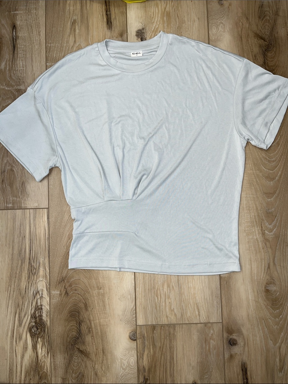 OGL Short Sleeve Women's Tucked Side Tee Pale Blue Gray Size XL